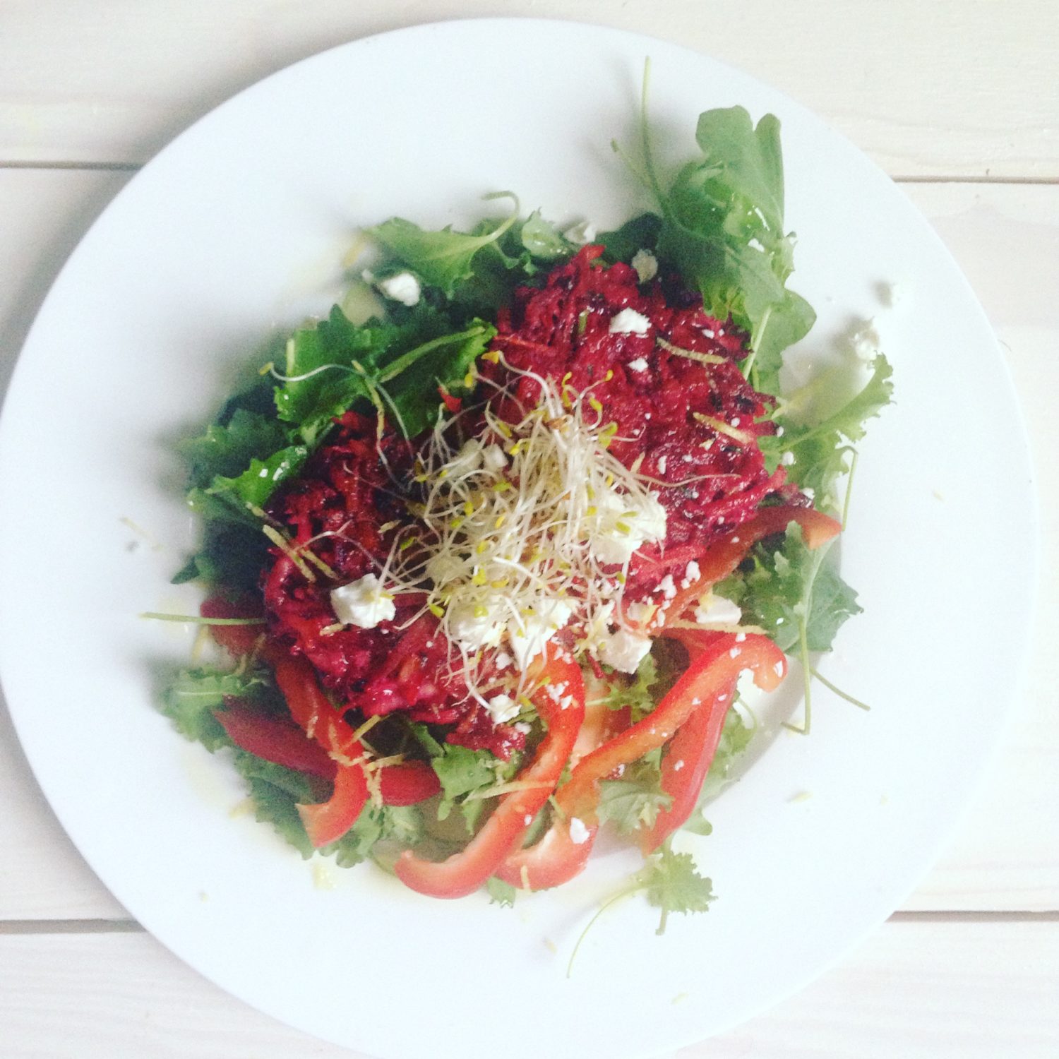 Celeriac and Beetroot fritters