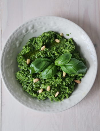 Quick Spring greens pesto